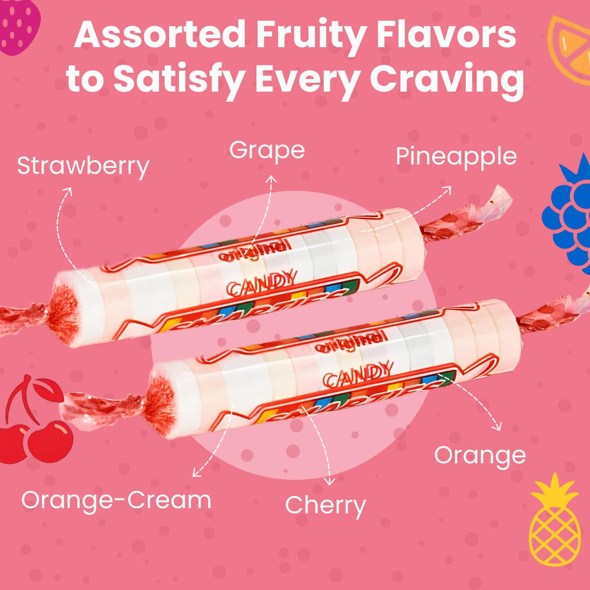 Smarties Candy Bulk Rolls Original Flavor - Gluten & Vegan Free - Classic Sweetness From Family Owned Company Since 1949, Peanut Free & Dairy Free - Perfect Halloween Candy - 2 Pound Bag