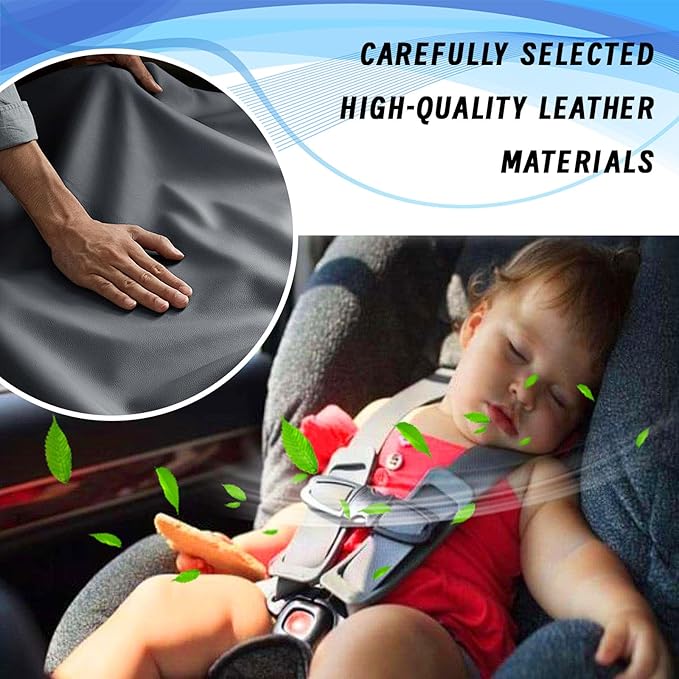 Arm Rest Cover Pad for Car, PU Leather Center Console Cover with Side Storage Bag, Universal Comfortable Armrest Storage Box Interior Accessories for Most Car Center Consoles (Beige)