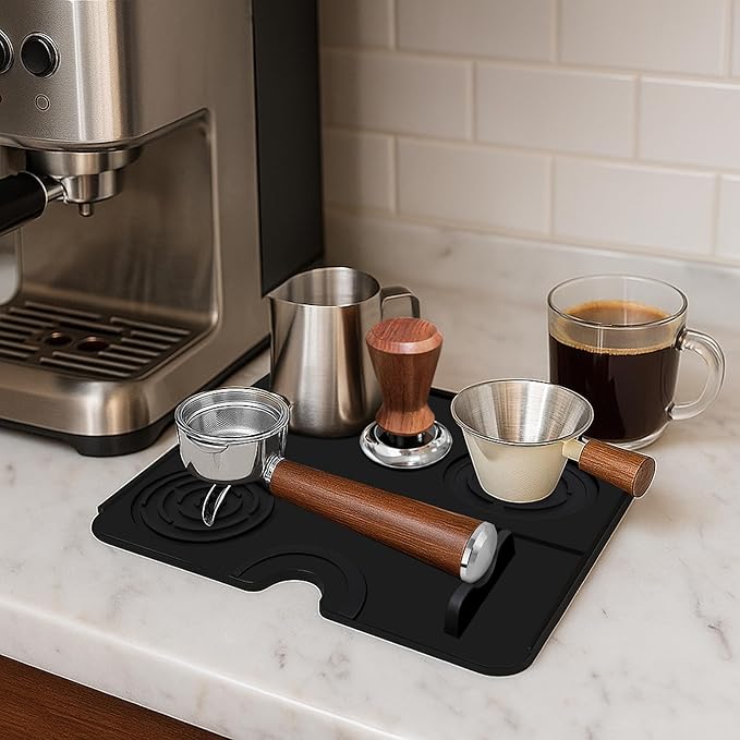 58mm Espresso Accessories Kit Spring Loaded Calibrated Espresso Tamper Espresso Tamping Mat Wdt Tool Dosing Funnel Set Coffee Tamper Espresso Machine Accessories for 58 mm Portafilter Barista Tool