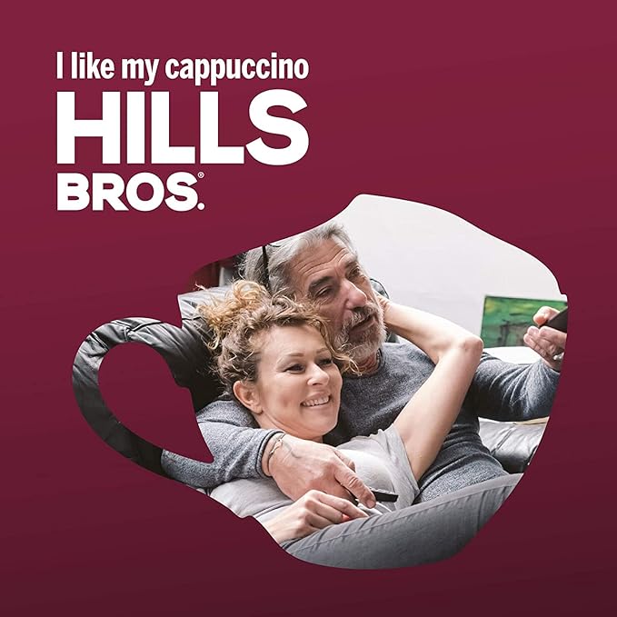 Hills Bros. Cappuccino Mix – Rich, Frothy Coffeehouse-Tasting Instant Drink Mix – Quick and Easy Preparation – Perfect for Hot & Iced Drinks & Creaming Coffee – Decaf French Vanilla, 1 Pack of 16oz
