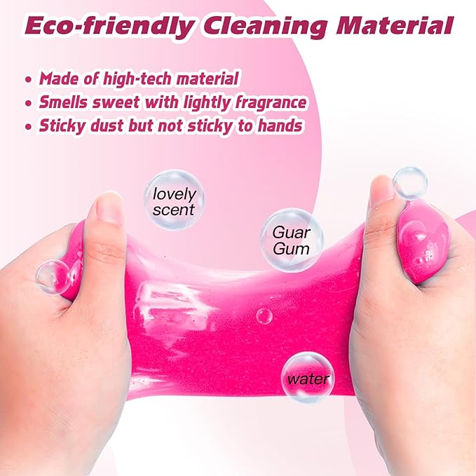 x xotic tech Car Cleaning Gel for Car Detailing Putty Interior Cleaner Slime Auto Detail Tools Supplies Accessories Valentines Day Gifts for Him Her Men Women Stocking Stuffers Pink