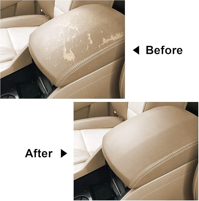 FZJDSD Beige Tan Center Console Cover Armrest Cover Replacement Compatible with Honda Pilot 2009 2010 2011 2012 2013 2014 2015
