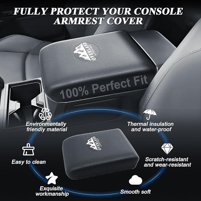 BIBIBO for 2025 2026 Toyota 4Runner Center Console Cover 2025 2026 Toyota 4Runner Arm Rest Cover with Silicone Hidden Storage Box 2025 4Runner Secret Compartment Armrest 4Runner 2025