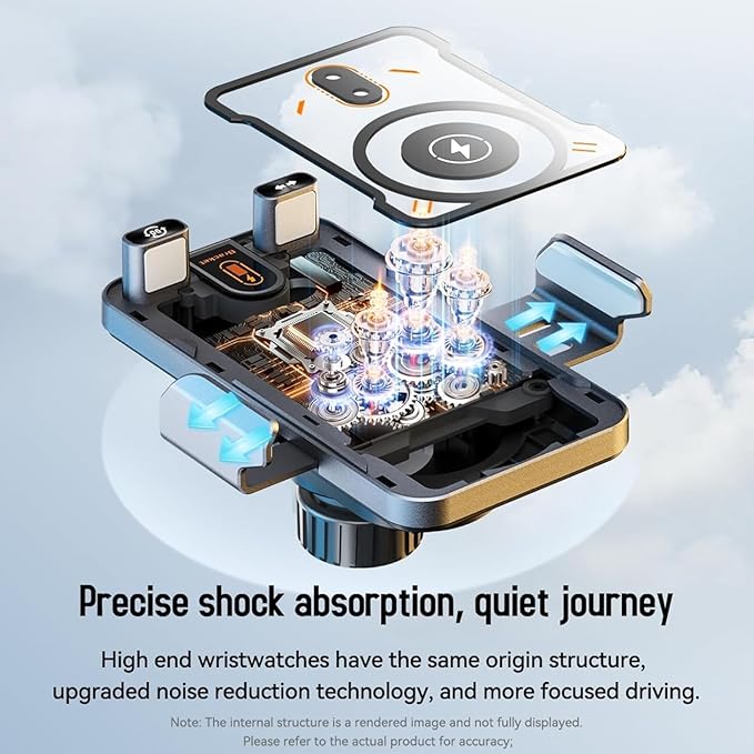 2026 New Cool Car Wireless Fast Charging Holder, Wireless Charging Rotating Car Mount,15w Universal, 360° Rotation, Smart Sensor Open, Switch Between Horizontal Vertical (Black)