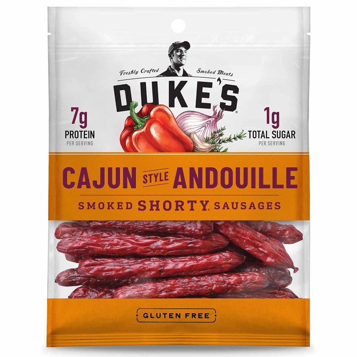 Duke's Pork Cajun Andouille Smoked Shorty Sausages, 7g Protein Per Serving, 5 oz.