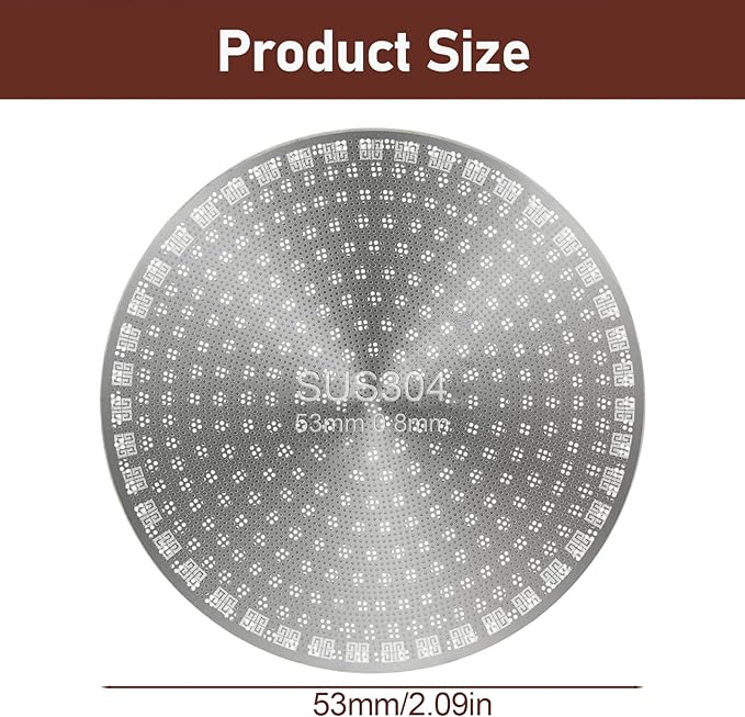 2 Pack 53mm Espresso Puck Screens, 1.7mm Thick Stainless Steel Coffee Filter Plates, Reusable Lower Shower Screens for 54mm Portafilter Baskets, Anti-Channeling Barista Tools
