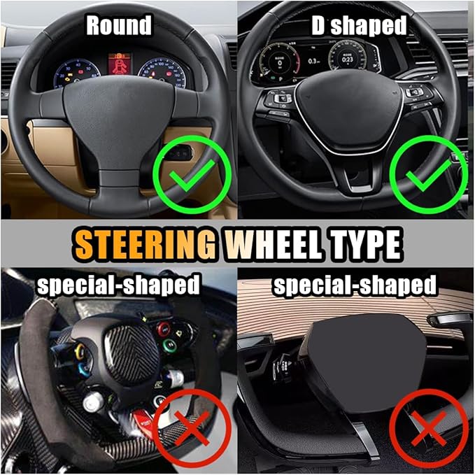 Bling Soft Leather Steering Wheel Cover, 15 Inch Colorful Rhinestones Auto Elastic Protector with Crystal Diamond for Women Girls, Car Accessories for Most Cars, SUVs (Grey)