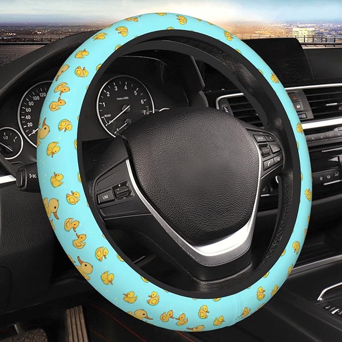 Duck Pattern Car Steering Wheel Cover, 15 Inch Steering Wheel Cover Stylish Decor for Most Cars