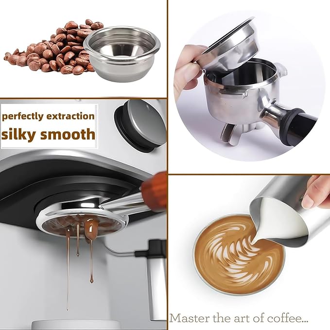 1 cup 54 mm Dual Wall coffee Filter Basket compatible with Breville BES870/875/880/878/890/500/ Express Espresso Machine BES870XL Filter Basket