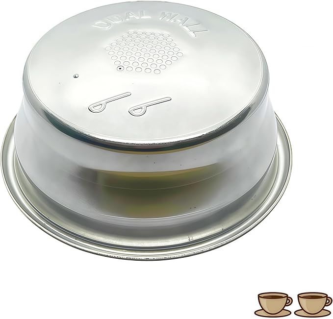 2 Cup Dual Wall Coffee Filter Basket, 54mm Pressurized Filter Basket Compatible with Breville Barista Series/Bambino Plus/Infuser/ BES860XL 8 Series Touch and Impress Espresso Machines