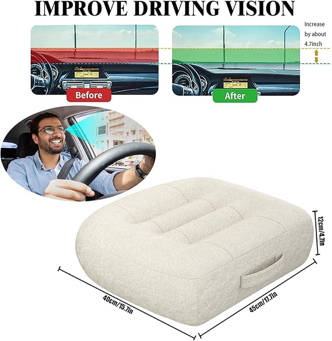 Super Thicken Car Seat Cushion for Adults/Office Chair Cushions/Butt Pillow for Car Long Sitting,Portable Car Seat Pad Fatigue Relief Suitable for Trucks,Cars,Office Chairs,Wheelchairs（Beige）