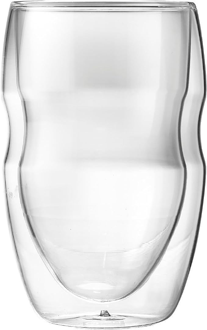 Ozeri Serafino Double Wall Insulated Beverage and Coffee Glasses, 12-Ounce, Set of 2