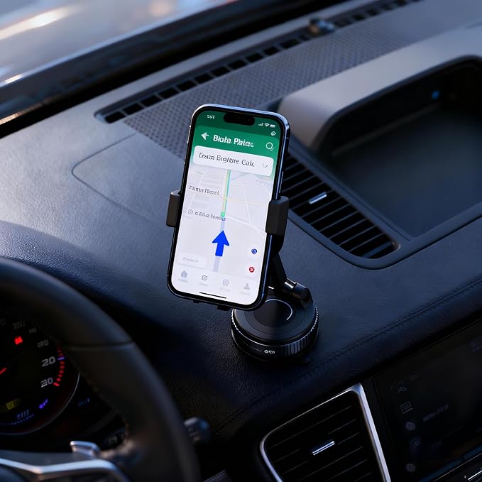 Upgraded Vacuum Magnetic Car Phone Holder 360° Reinforced 96LBS Ultra Suction Cup Phone Mount for MagSafe Cell Phone Holders for Your Car/Mirror Mount for iPhone & Android