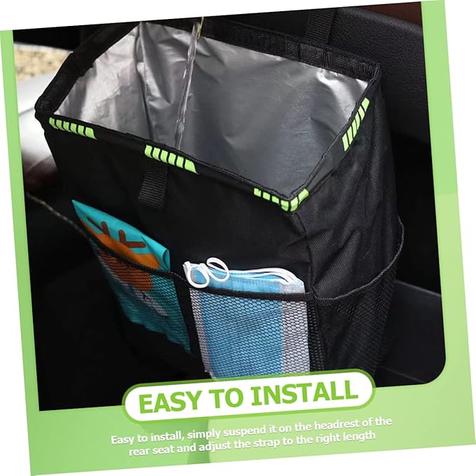 Waterproof Car Backseat Organizer Cup Holder and Trash Can Multi-Functional Storage Bag for SUVs and Trucks for Family Travel