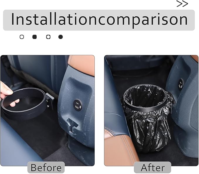 Daeiclru Car Garbage Bag Holder Expander Organizer Compatible with Ford Maverick 2022 2023 2024, Trash Storage Bag Holder Car Back Seat Trash Can Removable FITS Slot Accessories