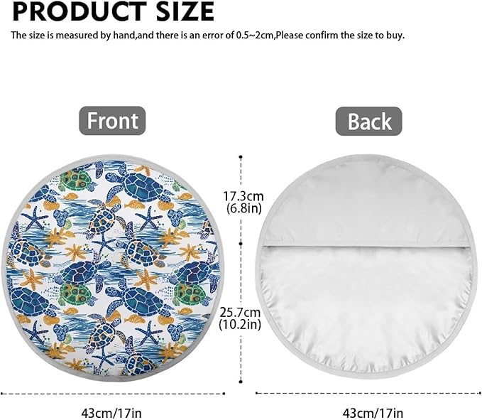 Turtle Steering Wheel Sunshade 17 Inch Car Rudder UV Rays Sun Visor Protector for Most Vehicle Heat Resistant Steering Wheel Cover Summer Essential 2025