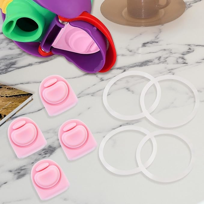 4 Sets Replacement Seal Gasket Stoppers for Owala Freesip Cap Mouth,Silicone O Sealing Ring Parts Water Bottle Top Lid Accessories for Owala Freesip 16/19/24/32/40oz 4p1-a02