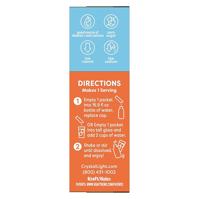 Crystal Light Drink Mix – Classic Orange On-The-Go with Vitamin C (10 CT), Pink Lemonade On-The-Go (10 CT) & Raspberry Ice Canister Drink Mix (Makes 12 Quarts) (Variety Pack)