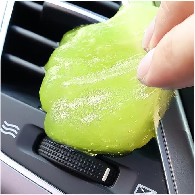 Car Cleaning Gel - Reusable Keyboard Cleaner & Vent Cleaner Slime for & Dirt Removal - Multiuse Air Gel for Automobile & Home Cleaning(Silver)