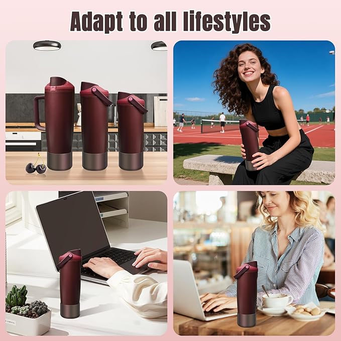 2PCS Silicone Boot Compatible with Owala 30oz & 40oz FreeSip Sway Bottles & Tumblers, Protective Anti-Slip Bottom Cover Sleeve for Freesip Sway Tumbler