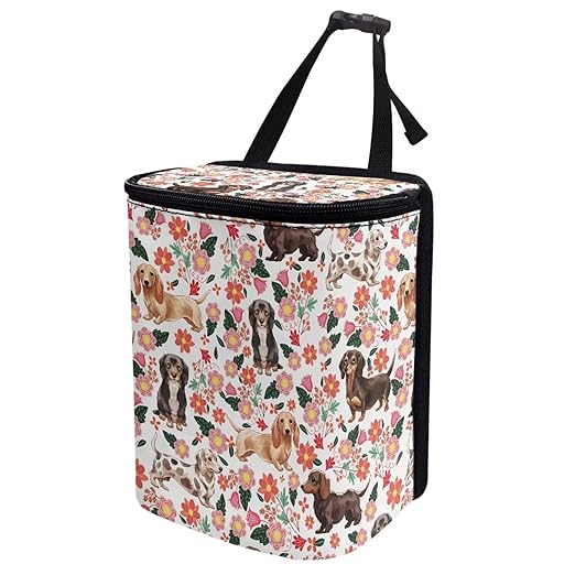 Cute Puppy Car Trash Can Leak Proof Multipurpose Trash Bin for Car Easy Installation Cars Garbage Cans Fashion Auto Interior Fit for Automotive Truck SUV