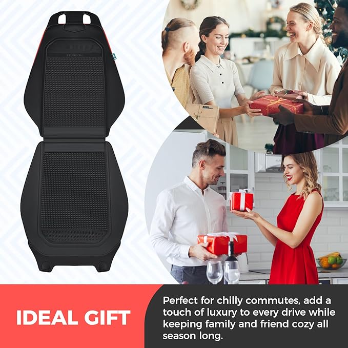 FLORICH Leather Car Seat Covers Universal Car Seat Cushion Comfortable Automotive Seat Protector Fit for Car SUV Truck Van, Black&Red Line
