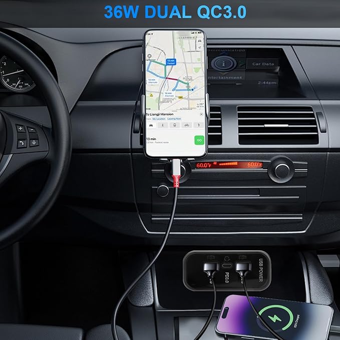 4PCS Gibbab 72W 3 Ports 12V RV USB Outlet, 36W PD3.0 Type-C Quick Charge + Dual 18W QC3.0 USB A Panel Wall Mount Car Charger Socket Automotive Multi-Port Adapter for ATV Marine Truck Boat Bus
