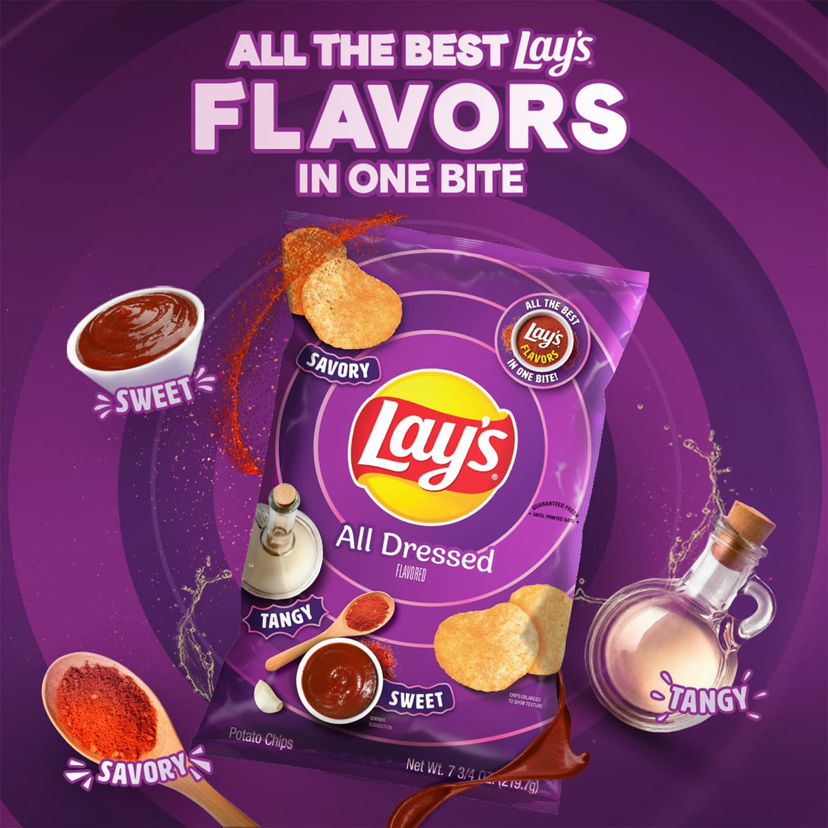Lay's Potato Chips Variety Pack, 1 oz Bags, (21 Pack) (Packaging and Formula May Vary)