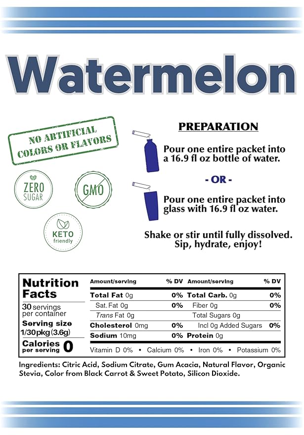 Drink Mix - 2GO (All NATURAL Watermelon)