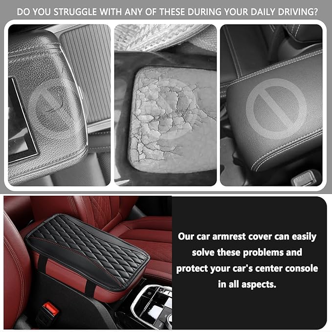 Auto Center Console Pad for Cadillac CT5(2019-2024) Accessories Car Armrest Cushion Protects Your armrest and Feels Comfortable on Your Elbows and arms