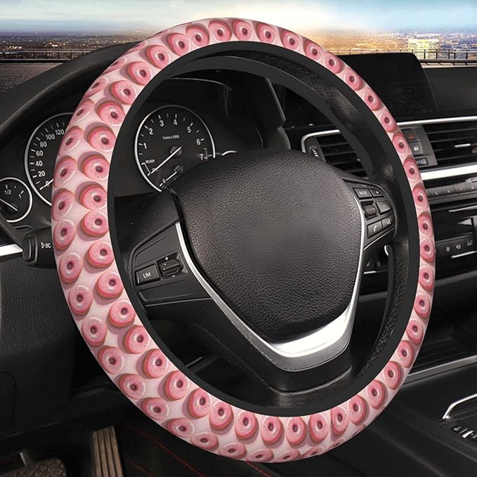 Neoprene Steering Wheel Cover Doughnut Pattern Car Steering Wheel Cover Universal Fit for Most Cars