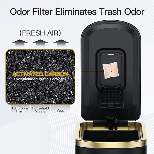 CEROELDA Small Bathroom Trash Can with Lid Soft Close-10L/2.6 Gal Slim Garbage Can-Metal Step Wastebasket-Rectangle Narrow Waste Bin for Office, Bedroom, Toilet, Live Room (Black)