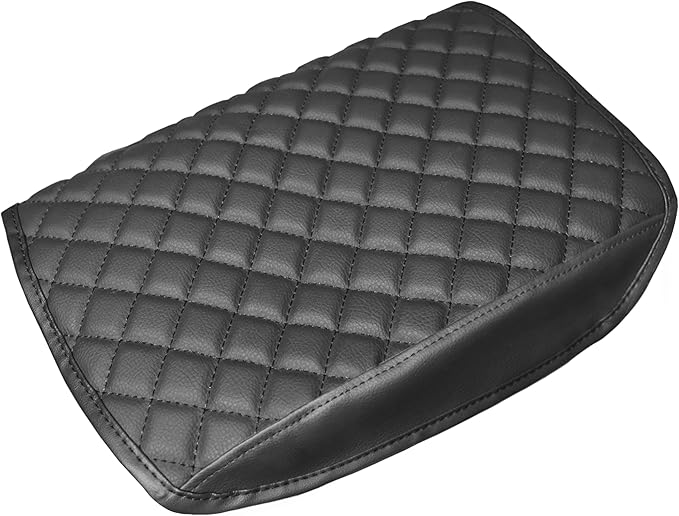SENSHINE Armrest Cover for Honda Pilot Accessories 2009 2010 2011 2012 2013 2014 2015 Center Console Cover Anti-Scratch Leather Armrest Decoration for Honda Pilot Interior Accessories (Black Trim)