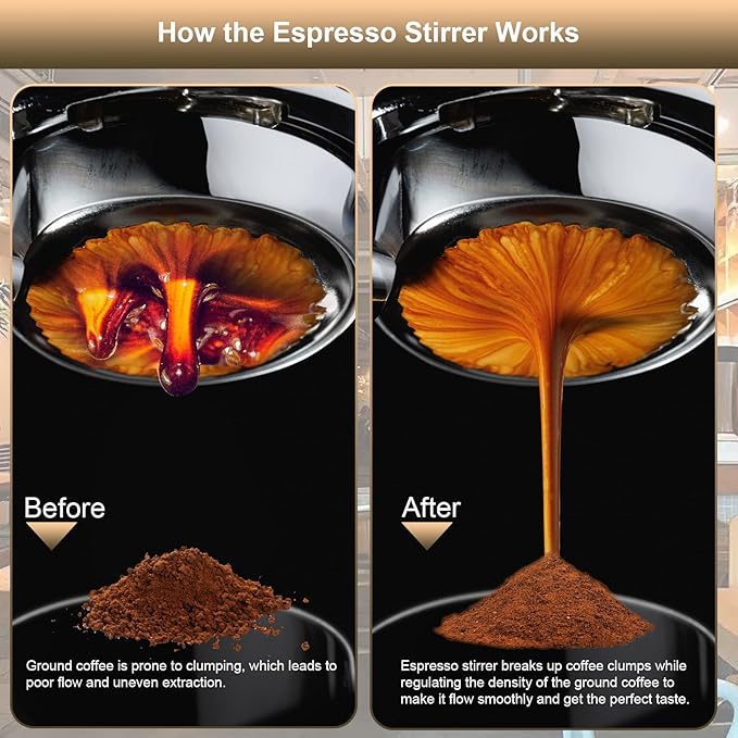 WDT Tool Espresso Distribution Tool,Coffee Distribution Tool with Magnetic Stand, Espresso Accessories with 6 Extra Φ0.25mm Stainless Steel Needles for Barista (Chalk Violet, Φ0.25mm)