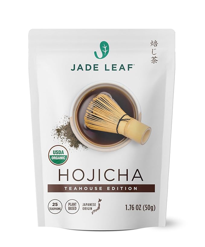 Jade Leaf Matcha Organic Japanese Hojicha Powder, Roasted Matcha Green Tea Powder - Teahouse Edition - Authentic Japanese Origin (1.76 Ounce Pouch)