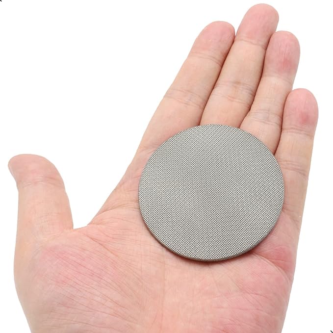2 Pack 53.3mm Coffee Portafilter Puck Screen,Reusable 1.7mm Thickness Coffee Filter Mesh Plate for Espresso Portafilter Filter Basket (53.3mm,100μm)