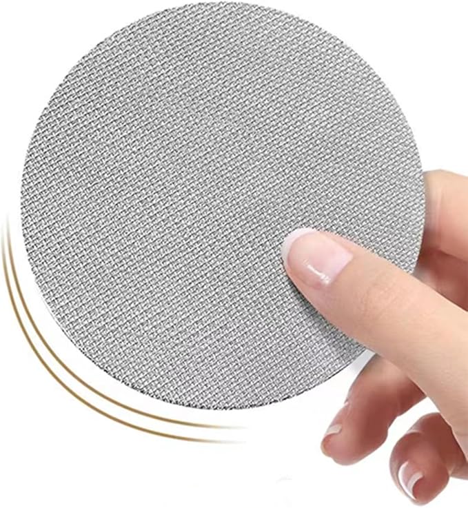 2 Pcs 58mm Espresso Puck Screen Stainless Steel, 1mm Thickness Reusable Coffee Filter Mesh Plate for Espresso Portafilter Filter Basket (58mm,150μm)