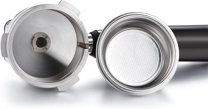 58mm Dual Wall Filter Basket Compatible with Calphalon Temp IQ/Kitchenaid KES6403 for Breville Barista Mini/Max Coffee Machine - Dual Wall Filter Basket - 2 Cup Pressurized basket