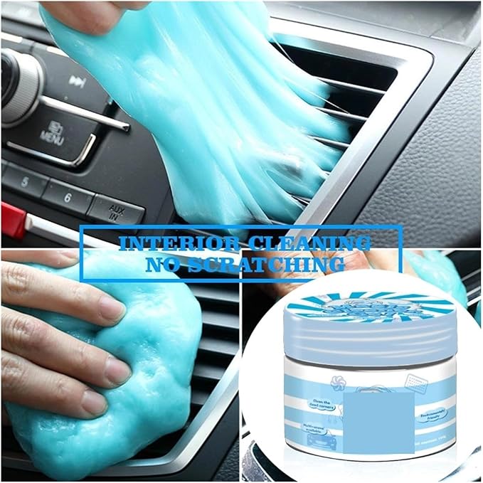 160g Car Cleaning Gel - Multifunctional Slime for Air Vents, Outlets, and Keyboards - High Efficiency Remover for Car Interior and Home Use(I)