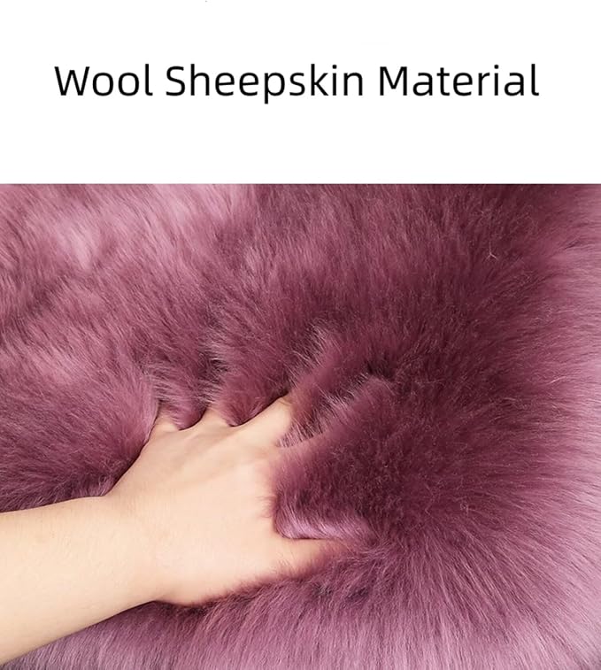 Wool Car Center Console Cover,Universal Fluffy Sheepskin Car Armrest Pad,Car Interior Accessory for Women Men,Armrest Cover Protector for Cars,Vehicles,SUV Pink