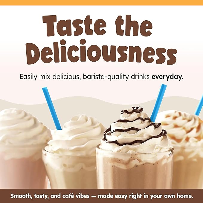 Frozenta At Home Freeze Frozen Beverage Mix used with Milk, Cold Brew and Espresso to create frozen Frappes, Mochas, Lattes and Hot Chocolate too (20 Servings, Hot Chocolate Powder)