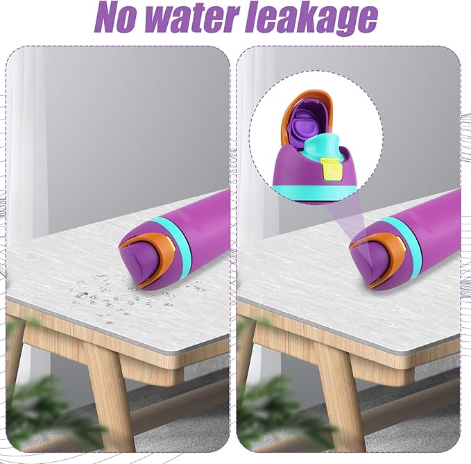 2pcs Water Bottle Top Lid Compatible with Owala FreeSip 24oz 32oz, Sealing Parts Replacement Stopper Silicone Plug Accessories for Owala Free Sip 19/24/32/40oz Seal Gasket Bottle Cap Mouth (Purple)