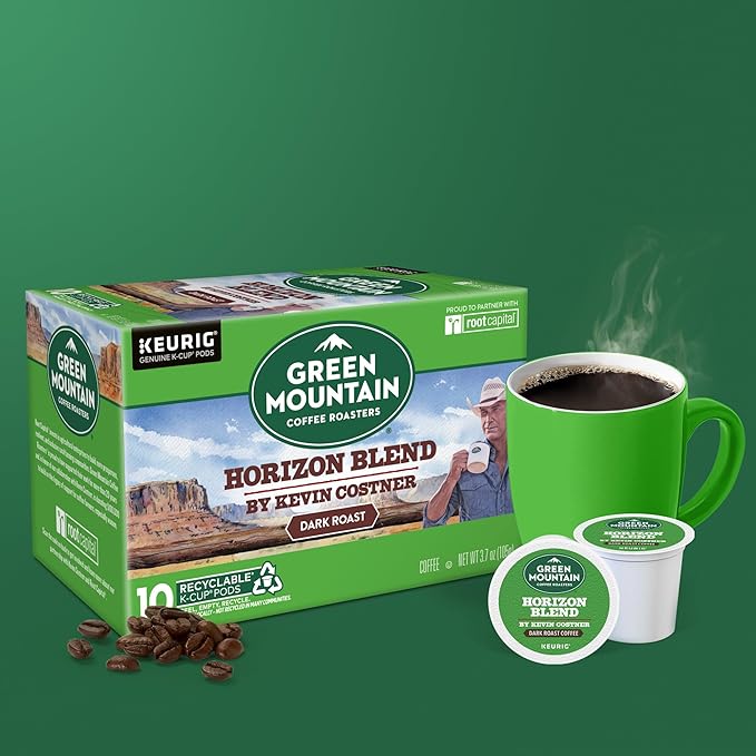Green Mountain Coffee Roasters Horizon Blend Coffee by Kevin Costner, Keurig Single Serve K-Cup Pods, 60-Count (6 x 10 Count Boxes)