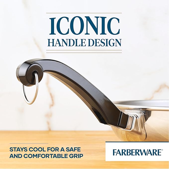 Farberware Classic Series Stainless Steel Frying Pan Set, 8.25-Inch and 10-Inch Skillets