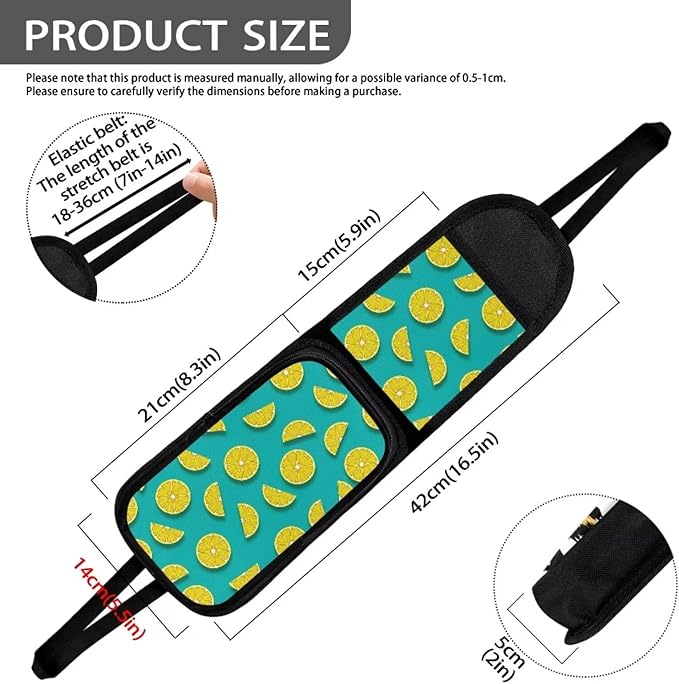 Lemon Car Seat Storage Pouch for Women Front Seat Side Hanging Bag Car Organizer Pocket for Purse Wallet Phone Card,Easy Install