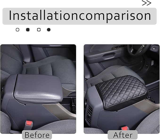 Center Console Armrest Cover for Honda Pilot 2003 2004 2005 2006 2007 2008 Accessories, Leather Armrest Lid Cushion Pad, Armrest Seat Box Cover Mat (no Pockets)