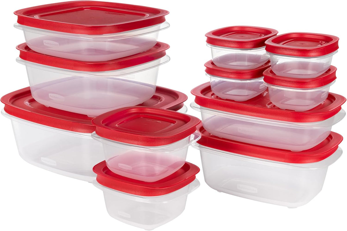Rubbermaid EasyStore Containers, 38-Piece Set, Food Storage Containers, Food Storage Containers with Lids
