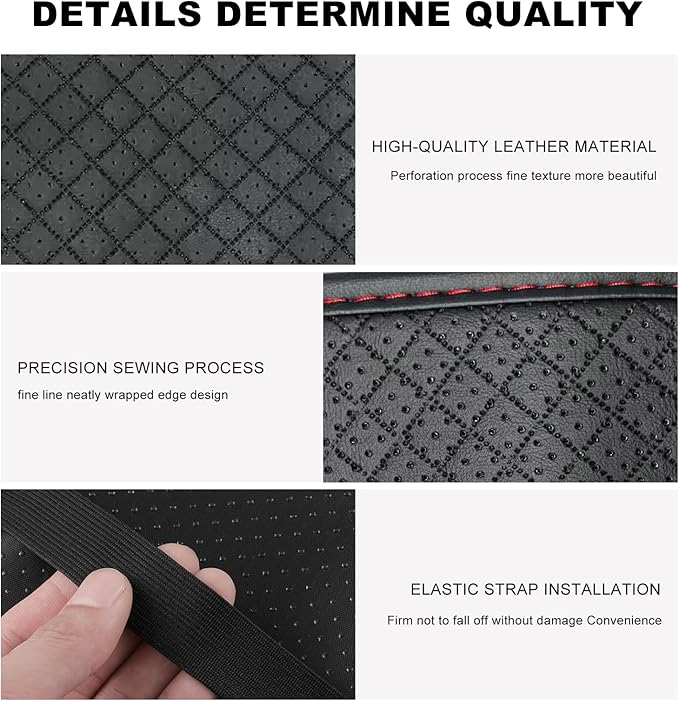 Car Center Console Cover, Microfiber Leather Armrest Cover Cushion with 2 Storage Bags, Anti-Scratch Middle Console Protector Interior Accessories for Most Cars SUVs Trucks (Black & Red)