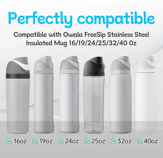 4 Sets Replacement Seal Gasket Stoppers for Owala Freesip Cap Mouth,Silicone O Sealing Ring Parts Water Bottle Top Lid Accessories for Owala Freesip 16/19/24/32/40oz 4p1-a07