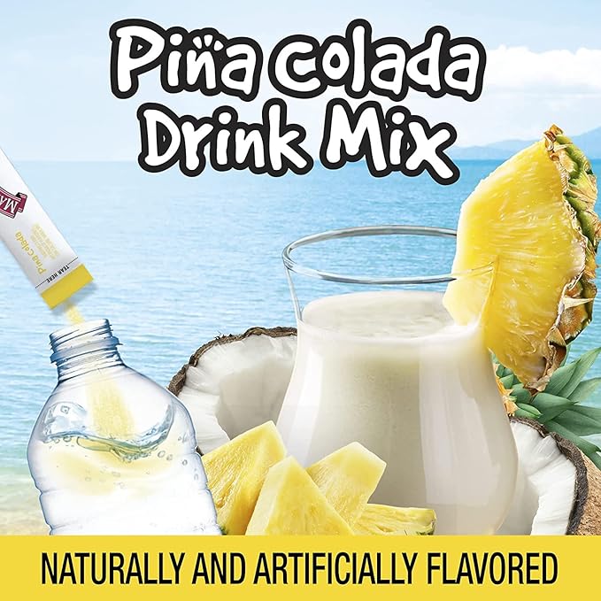 Margaritaville Singles To Go Water Drink Mix - Margarita Flavored, Non-Alcoholic Powder Sticks (Pina Colada, Pack - 6)